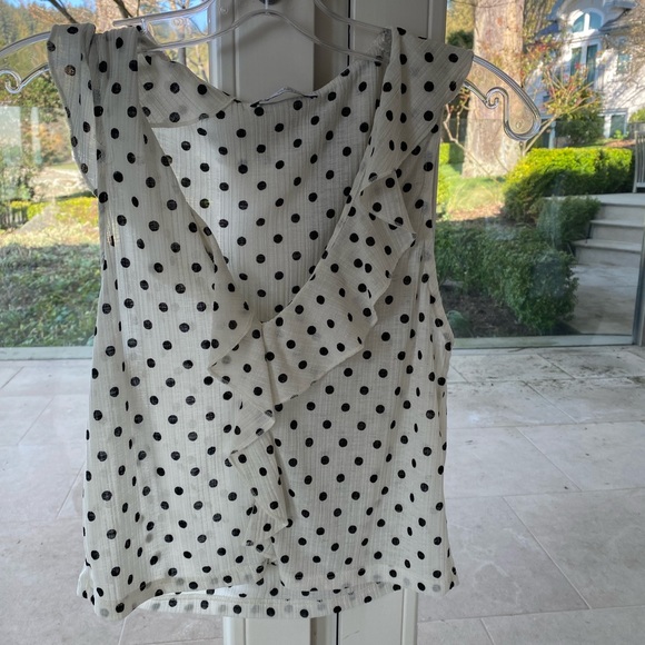 Low-cut polka dot blouse - Picture 1 of 4